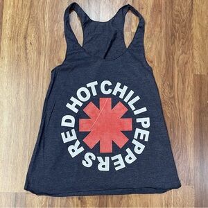 Ladies red hot chili peppers Racerback Tank Top Navy Blue
